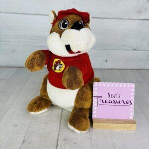 Buc-ee's Beaver Mascot Jaag TShirt Red Ball Cap  11" Stuffed Soft Animal Plush